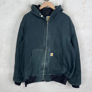 Vintage Carhartt Faded Hooded Work Jacket