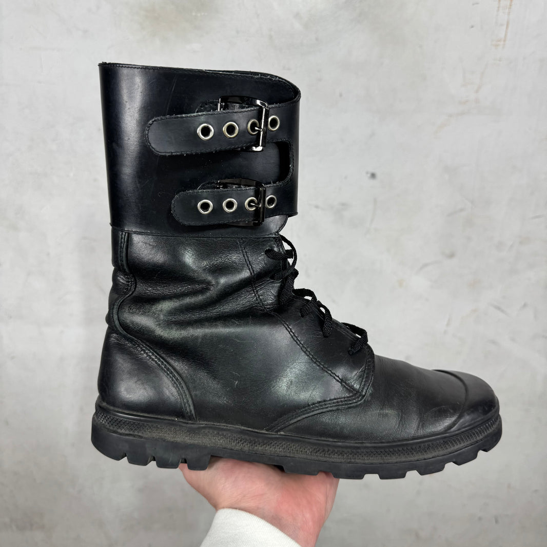 Helmut Lang Buckled Combat Boots