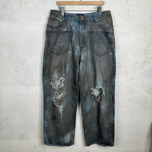 Balenciaga Distressed Mudwash Front Pocket Jeans
