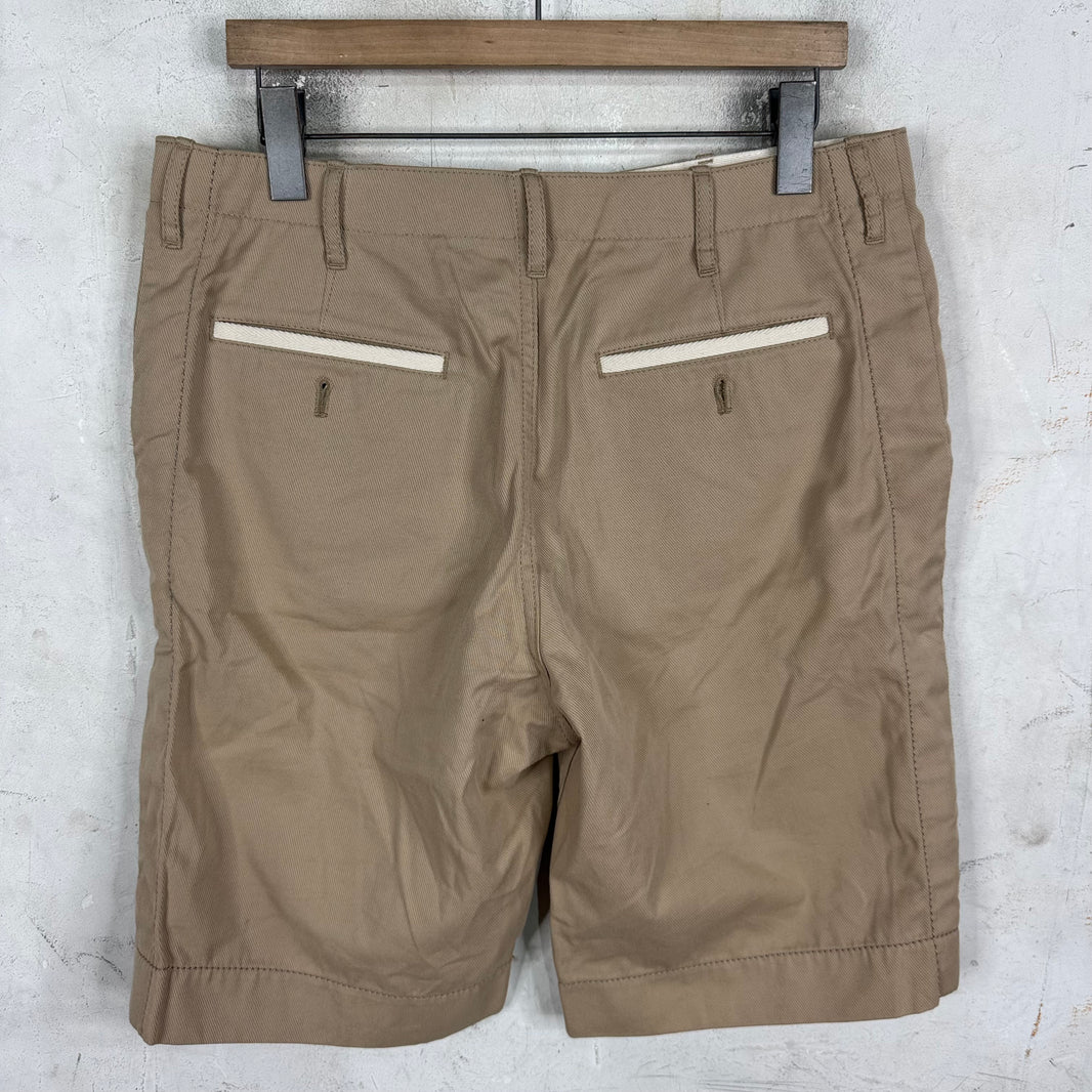 Sacai Khaki Accent Stitch Shorts