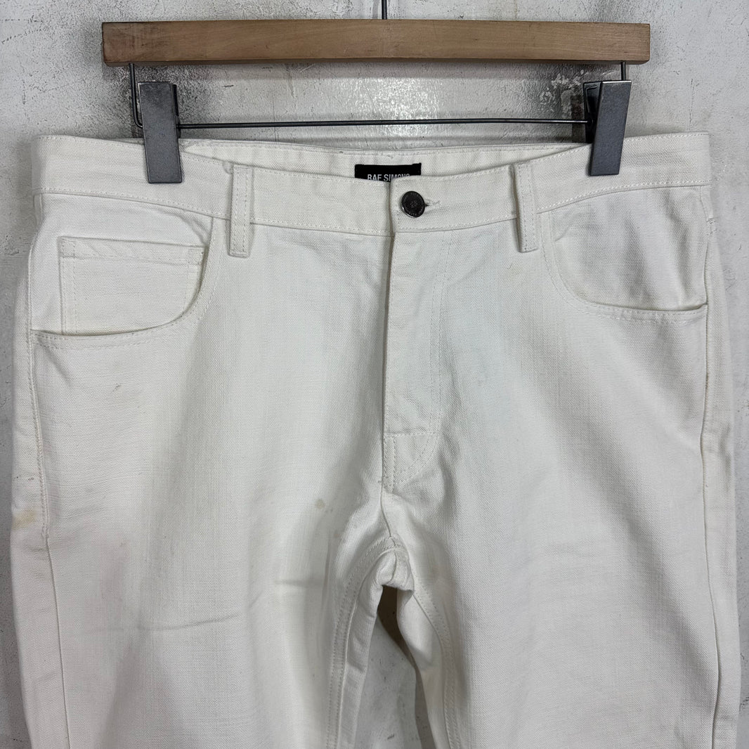 Raf Simons White TRNSFRM Strap Jeans