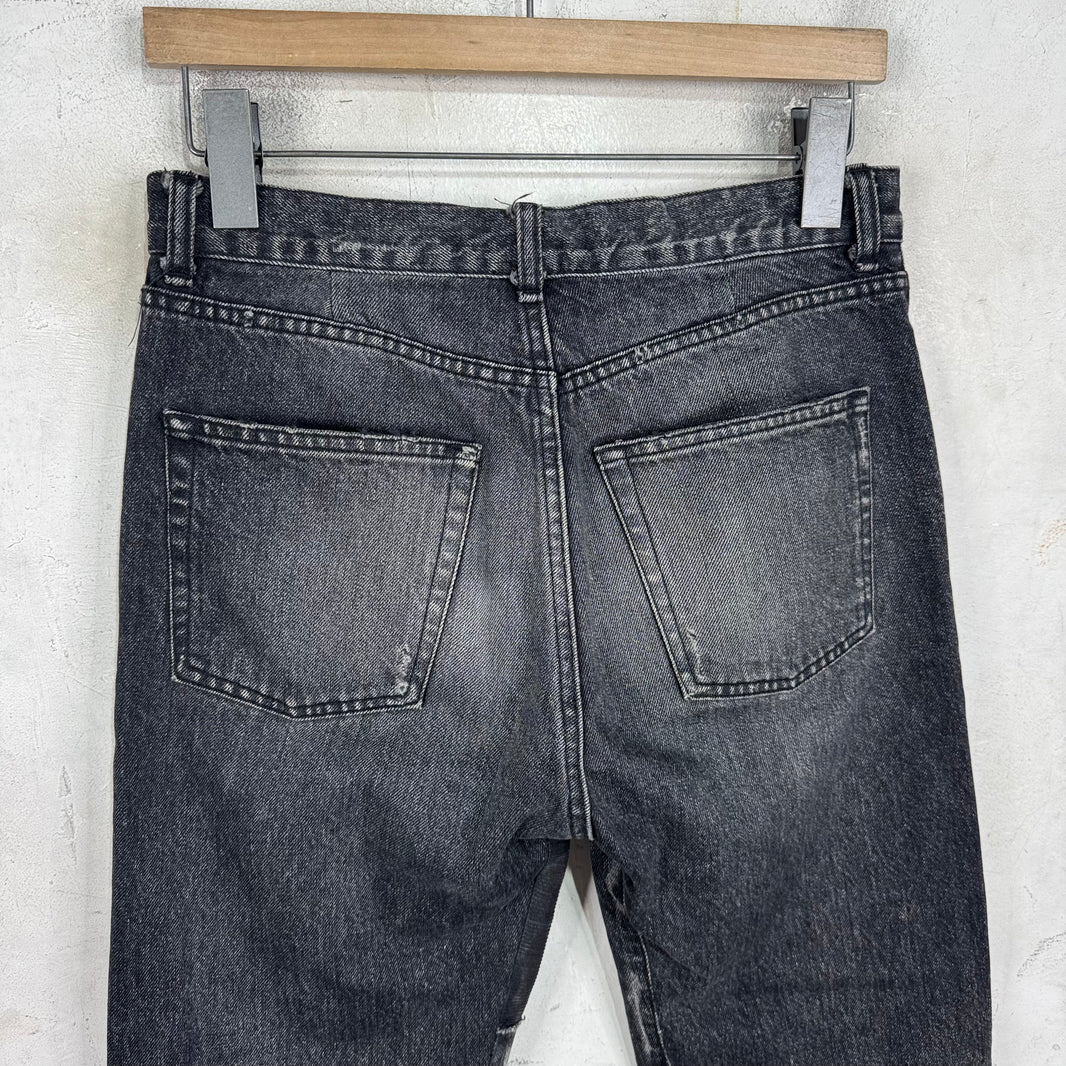 Saint Laurent Washed Black Patched D14 Jeans