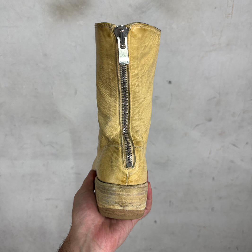 Guidi Yellow 788 Back Zip Boots