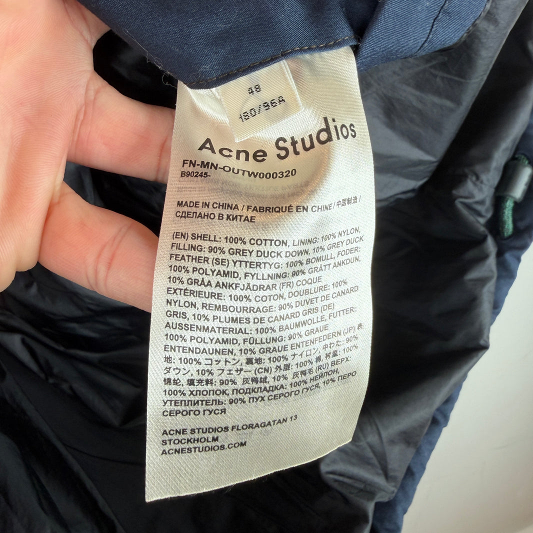 Acne Studios Navy Quilted Bomber Jacket