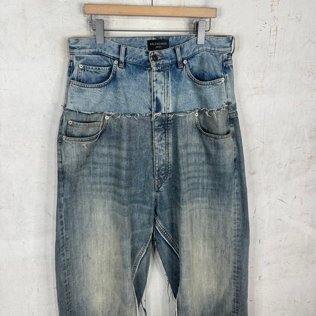 Balenciaga Cut Up Baggy Jeans