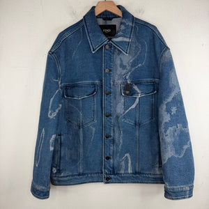 Fendi Bleach Embroidery Denim Jacket