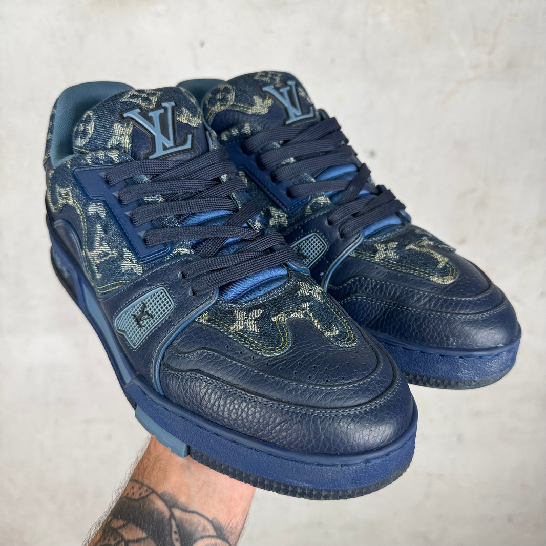 Louis Vuitton x Nigo Denim Monogram Trainers
