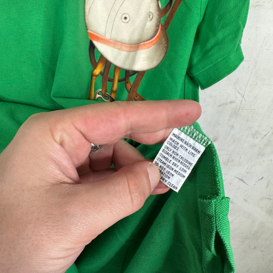 Ralph Lauren Green Printed Equipment Polo Shirt