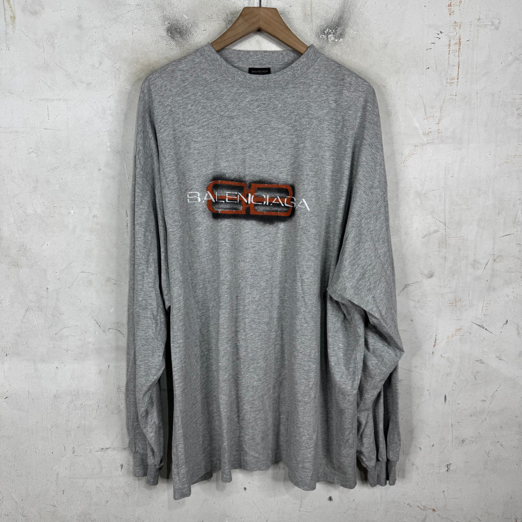 Balenciaga BB Orange Logo L/S T-Shirt