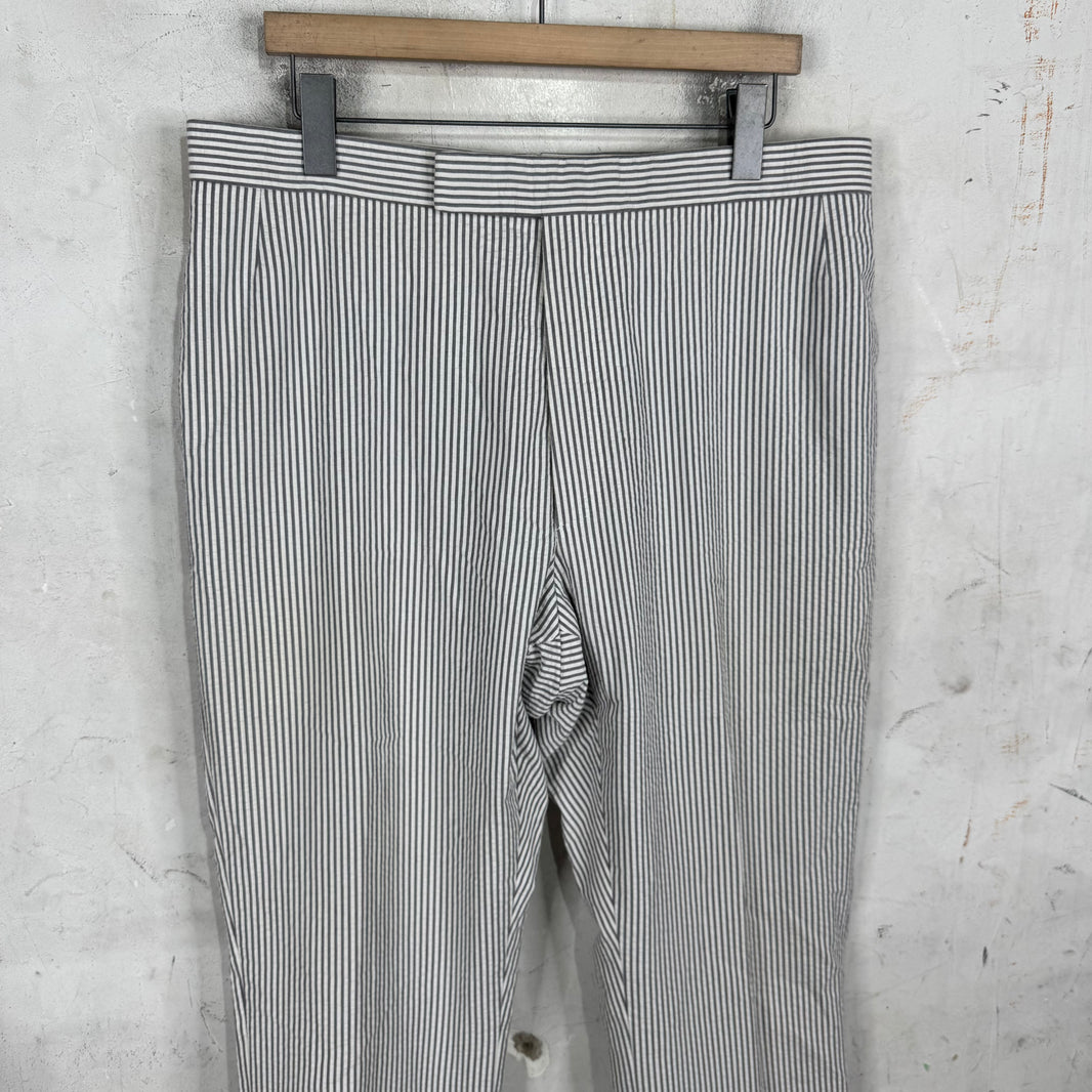 Thom Browne Striped Seersucker 2 Piece Suit