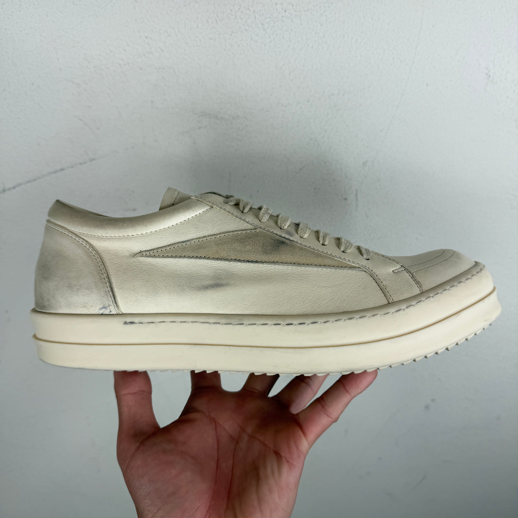 Rick Owens White Leather Vans