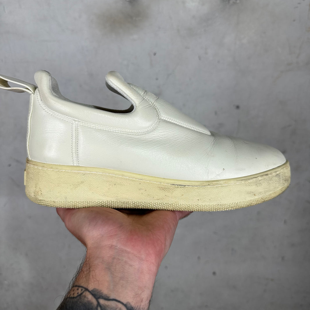 Celine White Padded Slip Sneakers