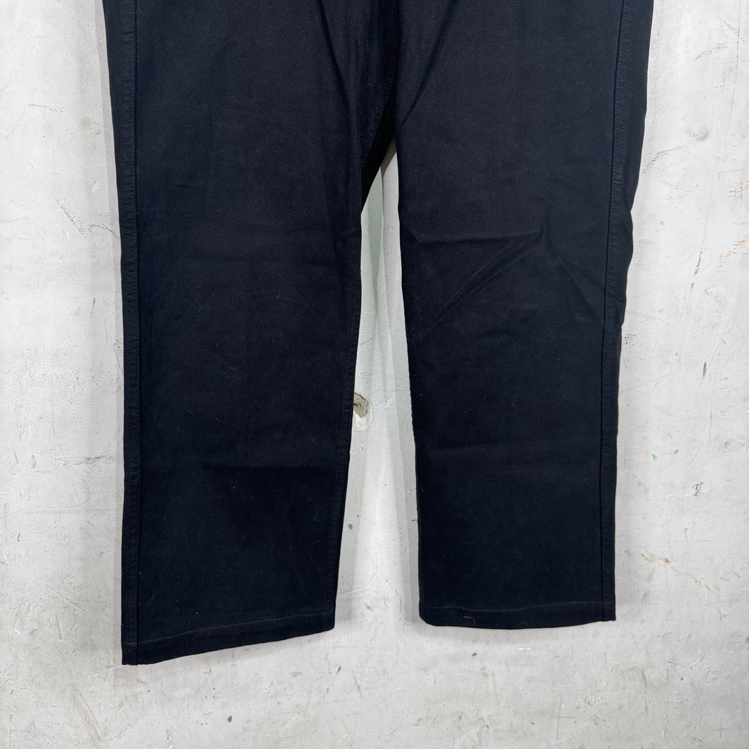 3Sixteen  Black Brushed Cotton Work Pants