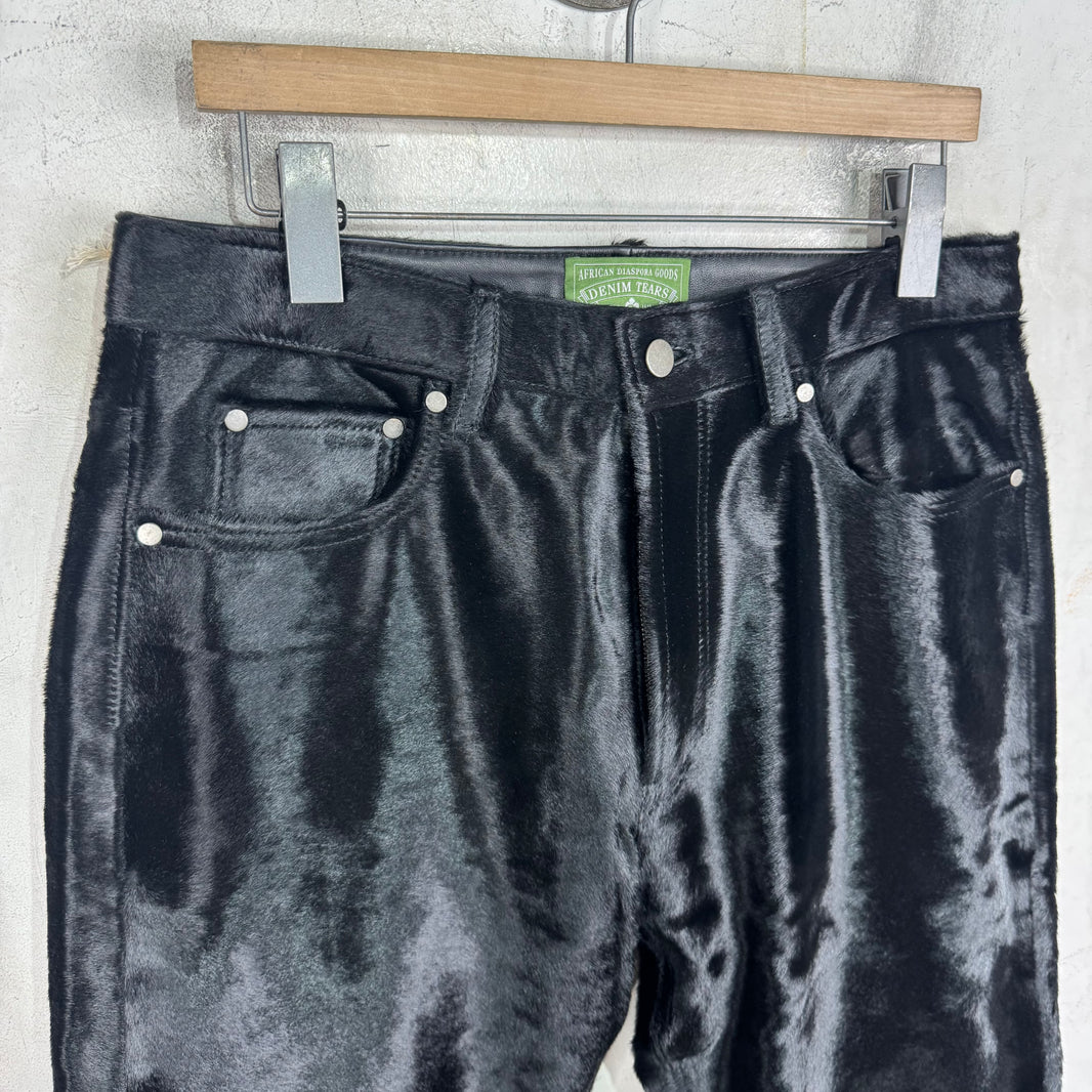 Denim Tears Leather Ponyhair Trousers