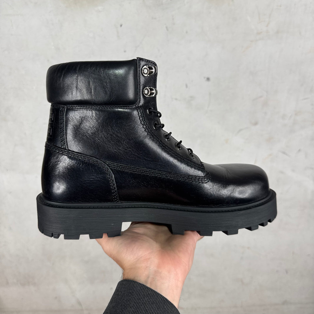 Givenchy Black Leather Work Boots