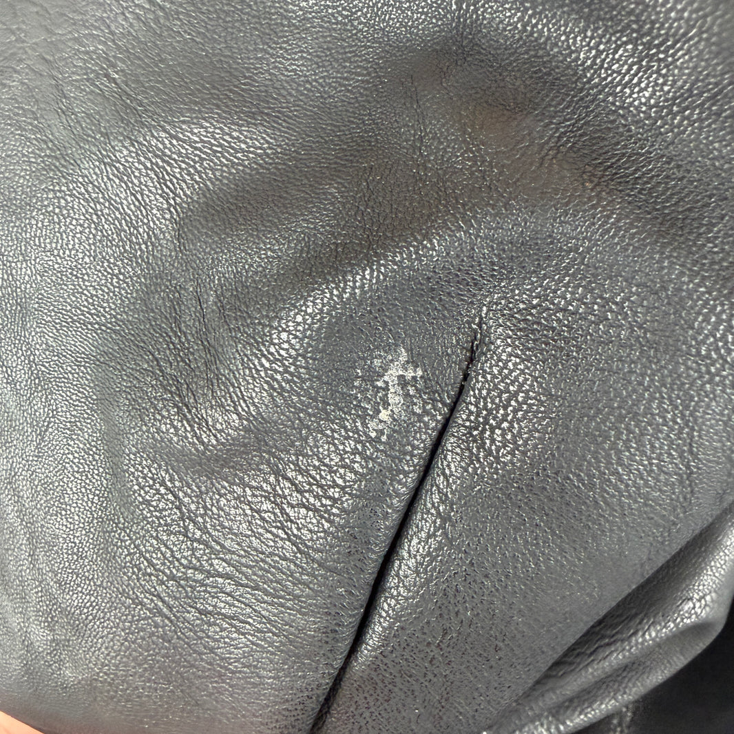 Entire Studios Hooded Faux Leather Bomber Jacket