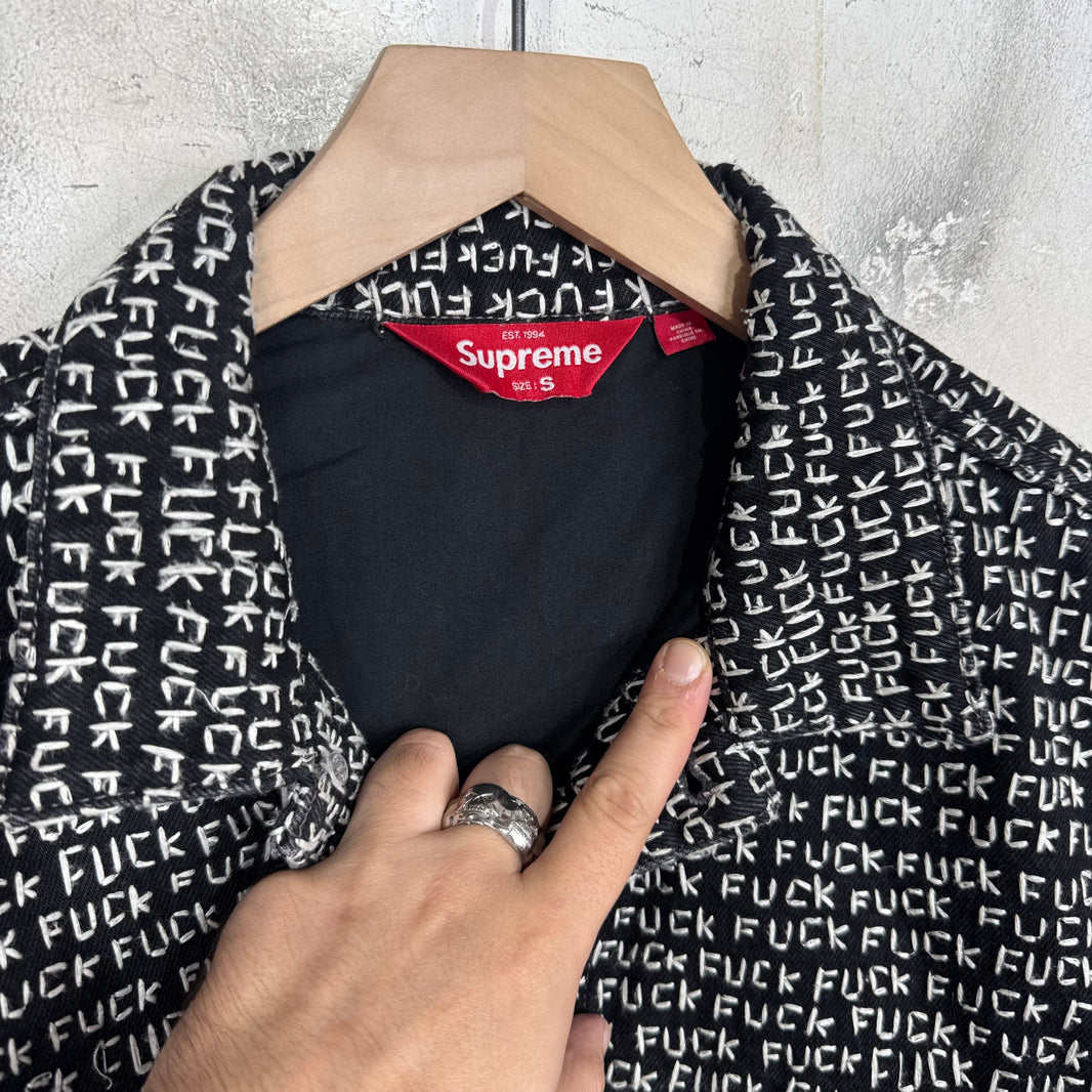 Supreme Fuck Embroidered Denim Jacket