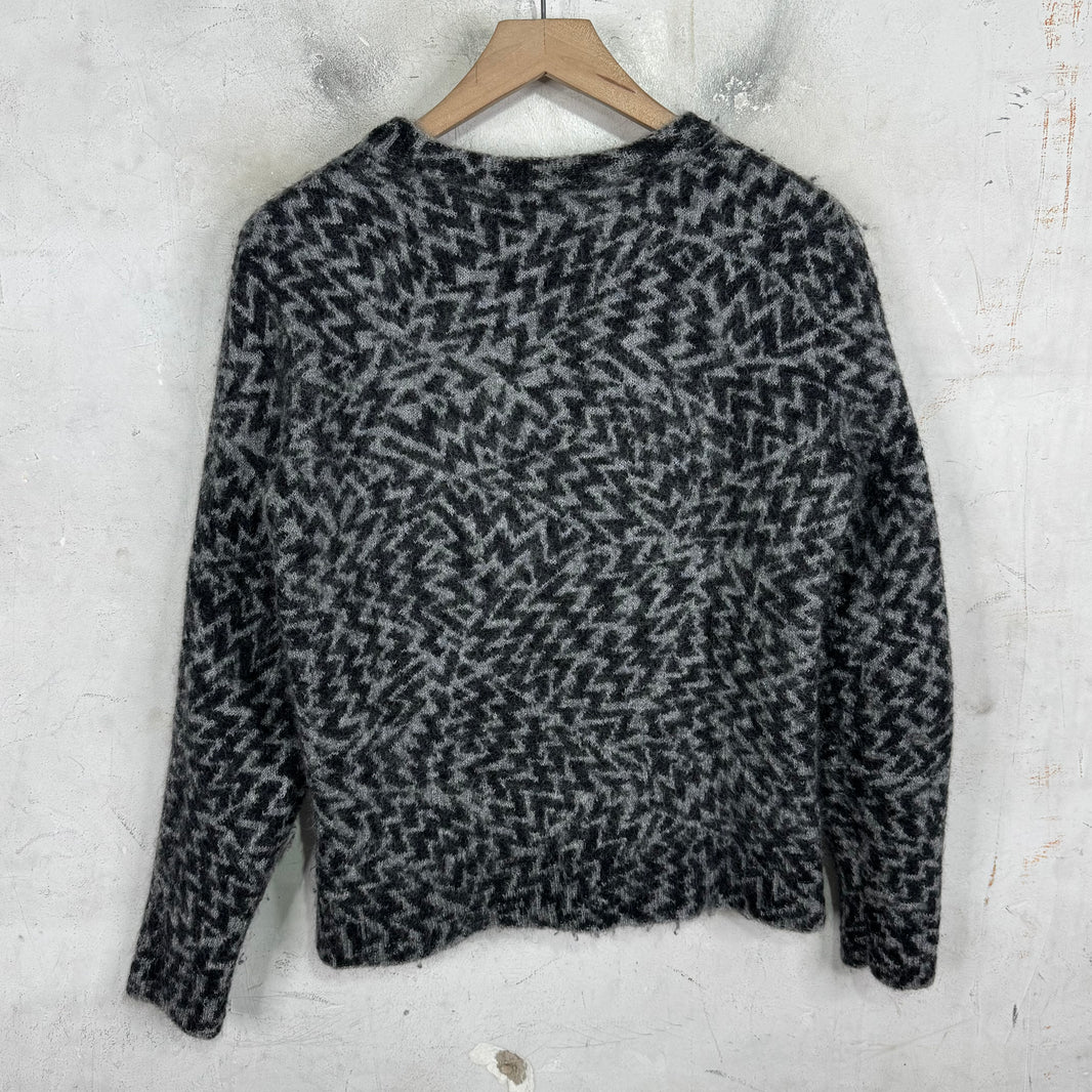 Saint Laurent Zig Zagged Mohair Sweater