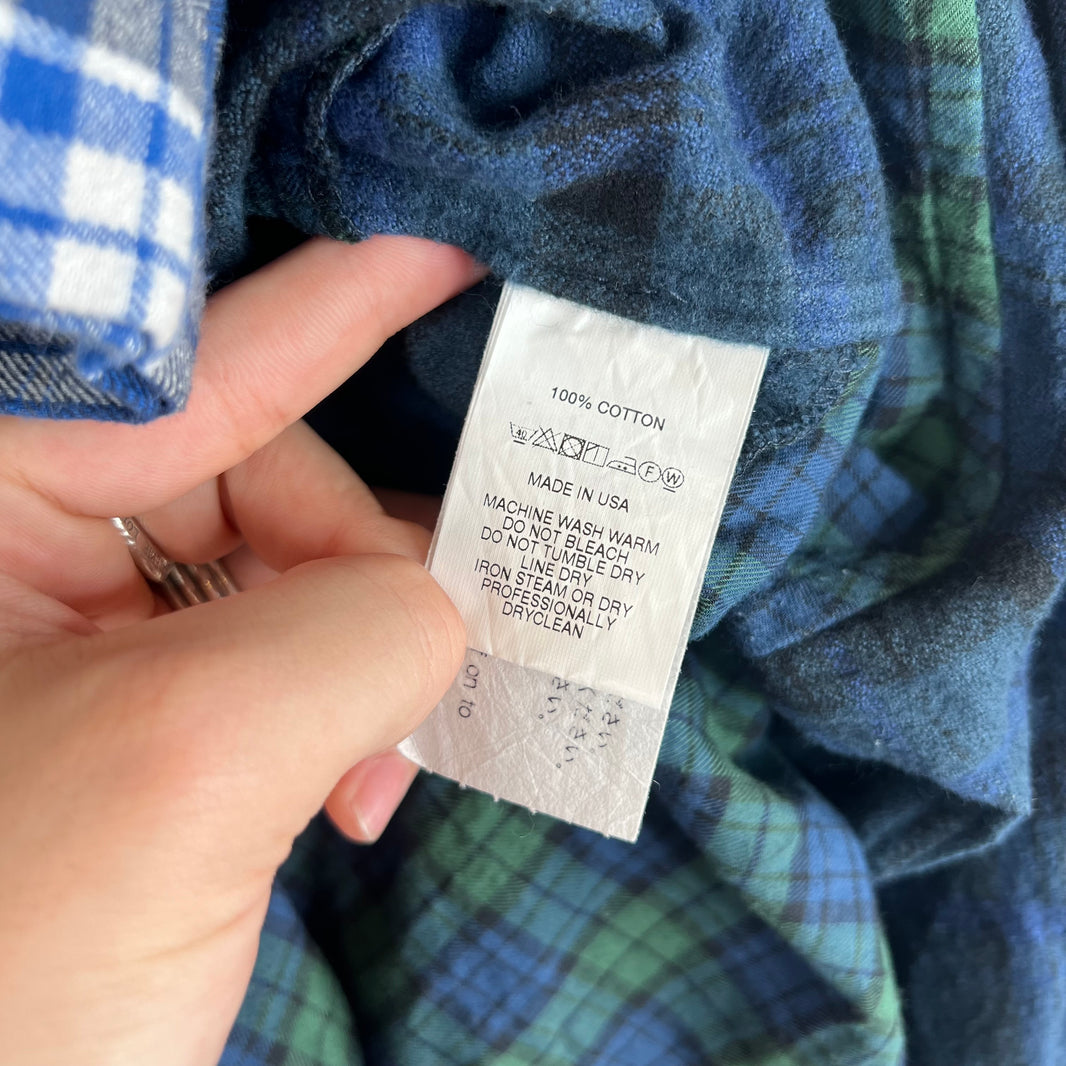 Engineered Garments Paneled Flannel Shirt