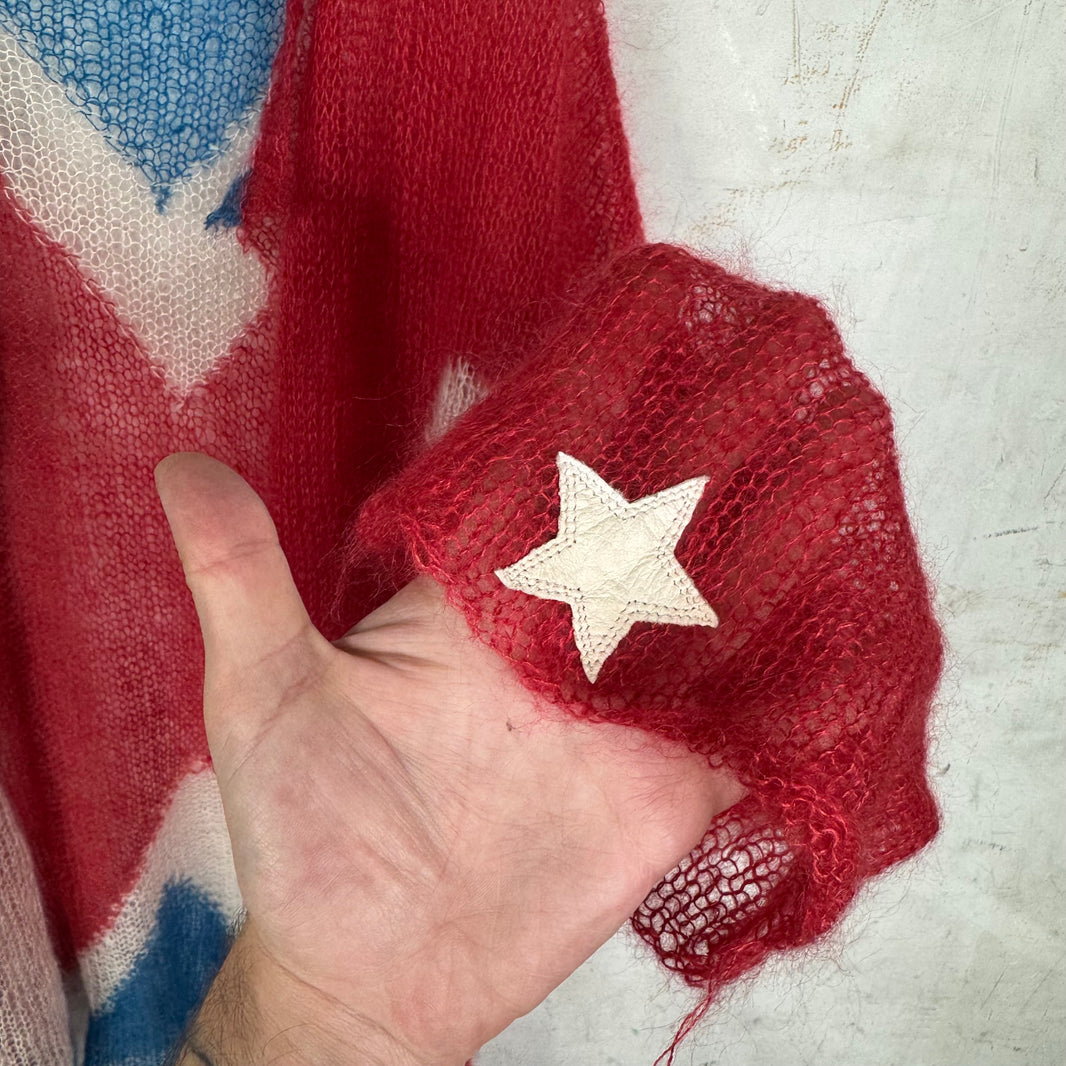 Chrome Hearts Star Patch Split Mohair Sweater