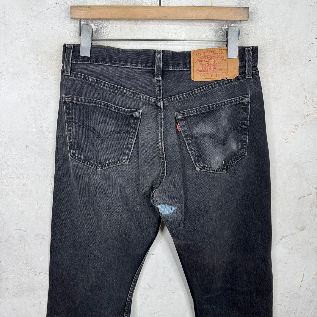 Vintage Levis Repaired Patch 501 Jeans