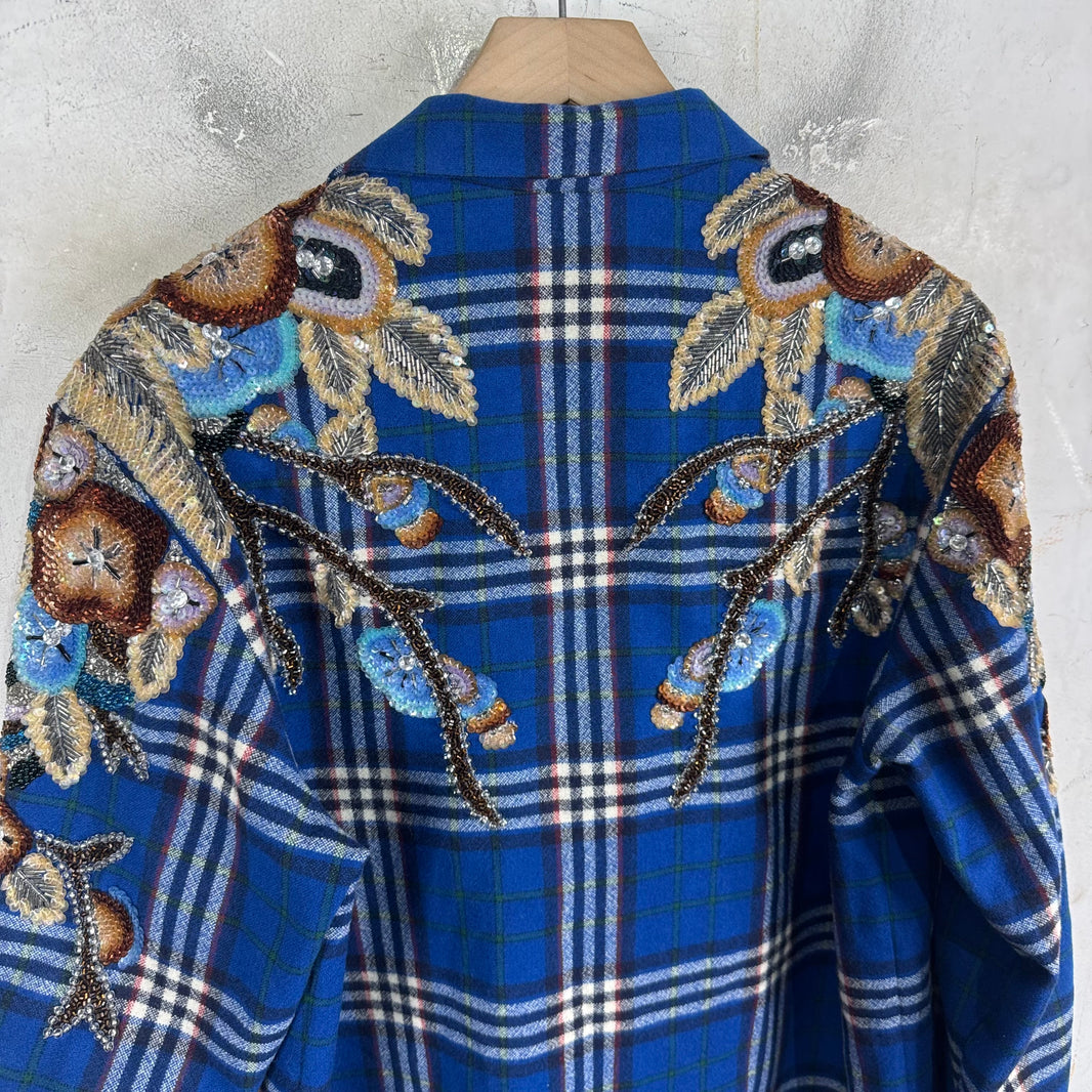 Gucci Sequined Crystal Plaid Flannel