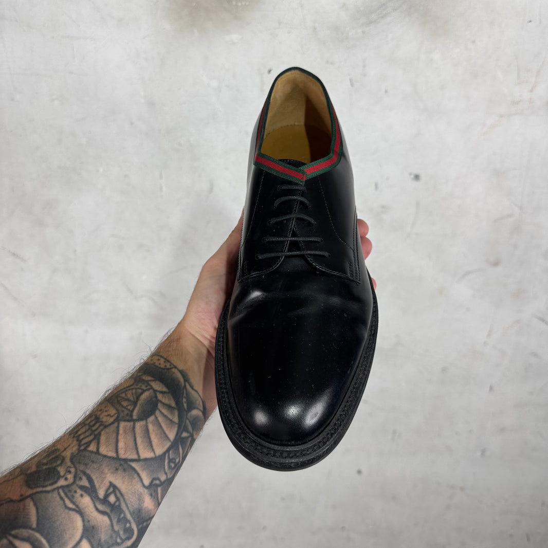 Gucci Striped Cuff Derbys