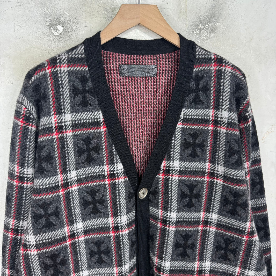 Chrome Hearts Motif Cross Wool Cardigan