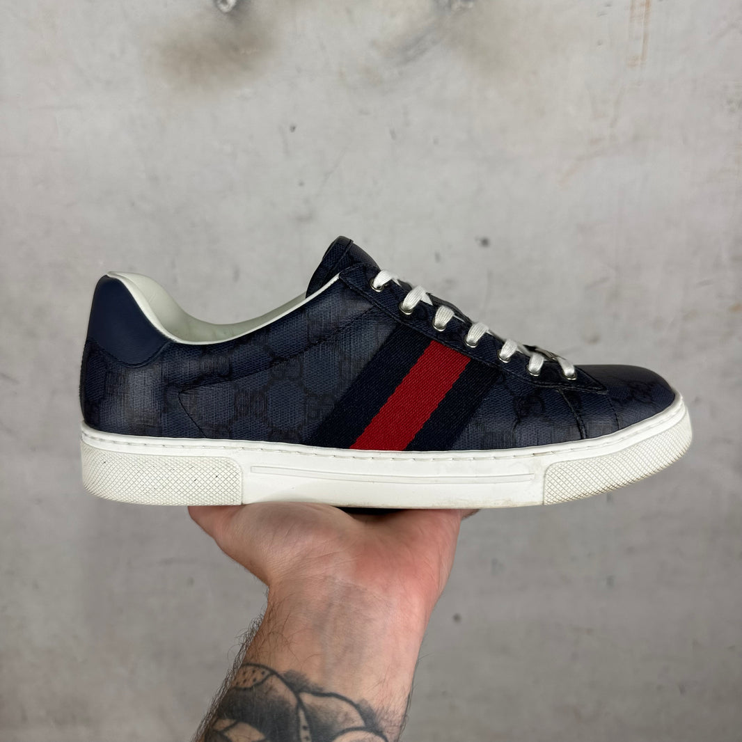 Gucci Navy Monogram Aces