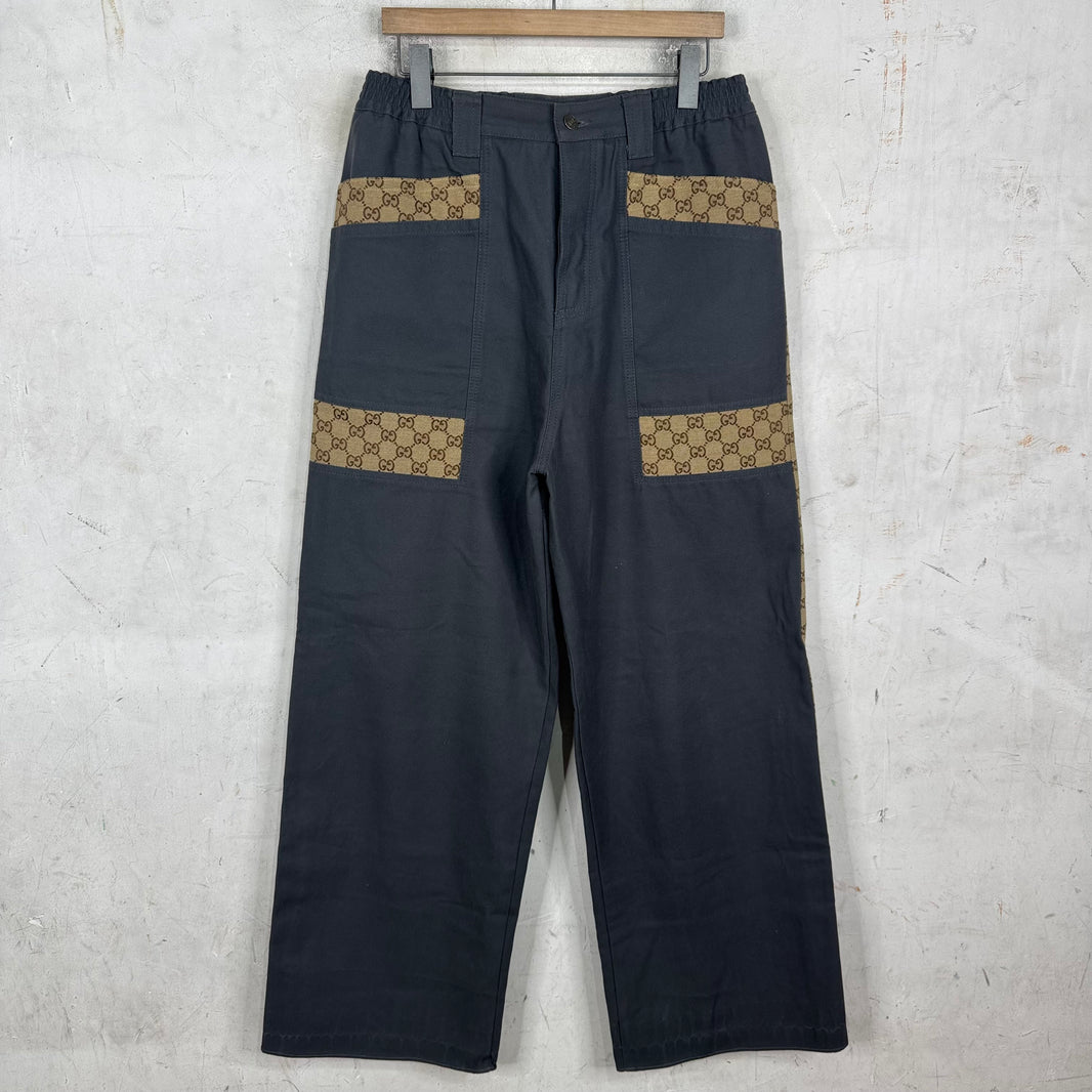 Gucci Reconstructed Canvas Monogram Pants