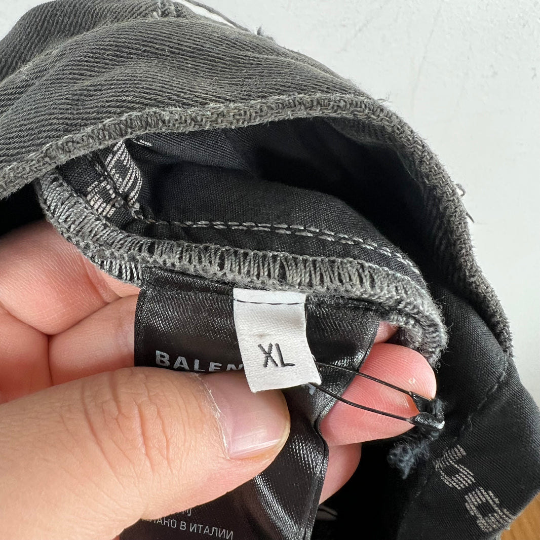 Balenciaga Distressed Straight Leg Jeans