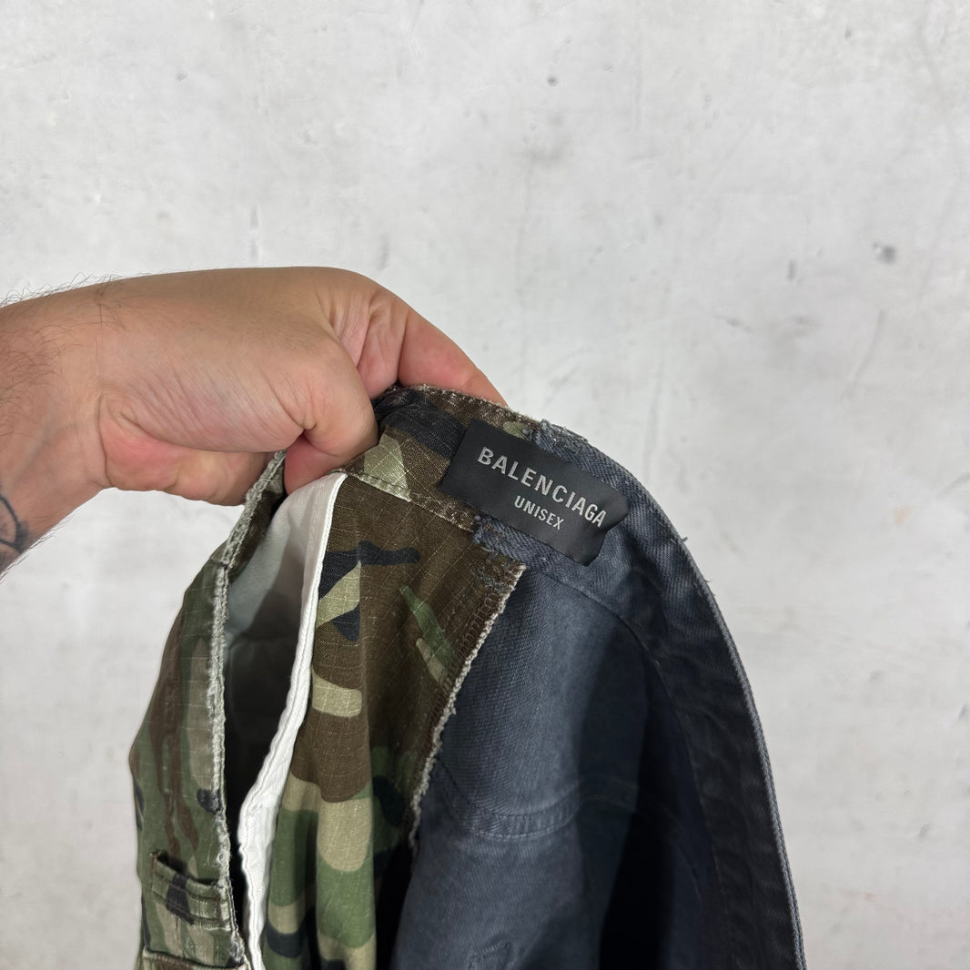 Balenciaga Drawstring Hybrid Camo Pants