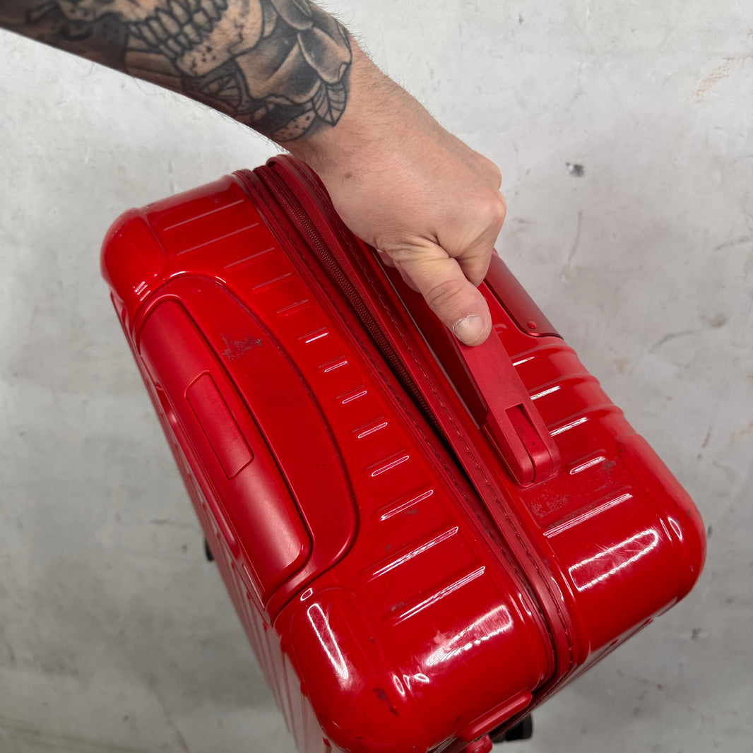 Rimowa Red Essential Cabin Carry On Suitcase