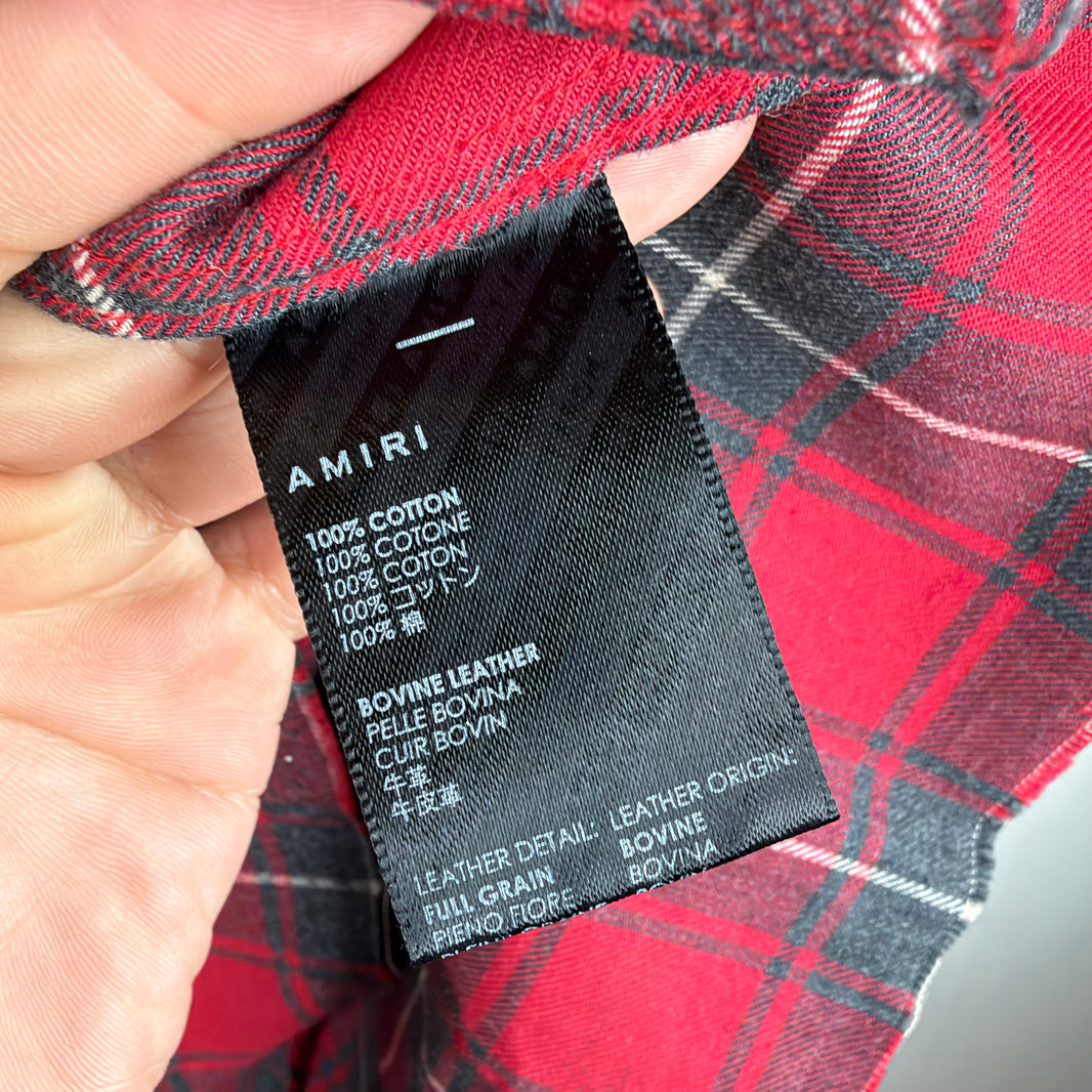 Amiri Wes Lang Red Flannel Shirt