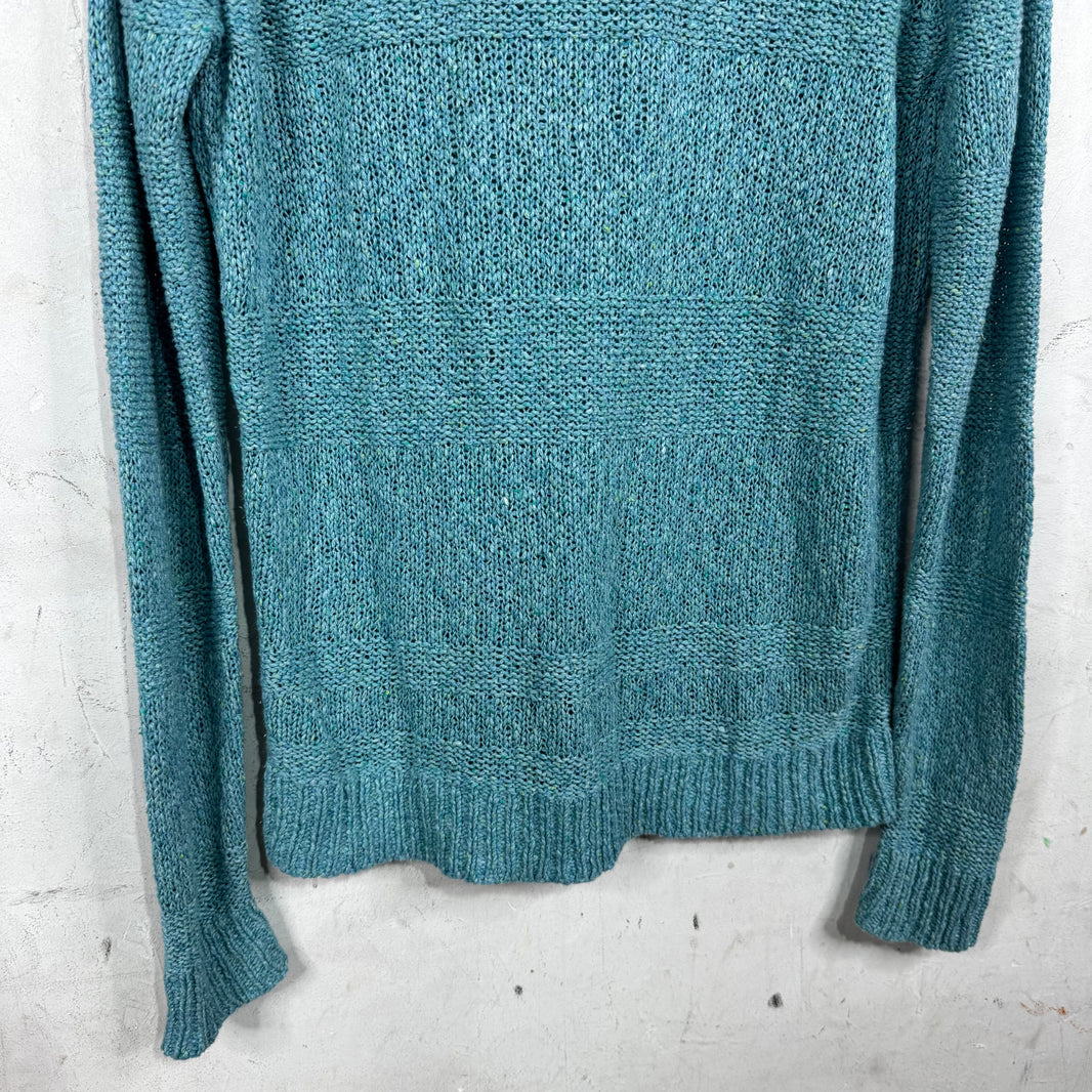 Elder Statesman Turquoise Cable Knit Sweater