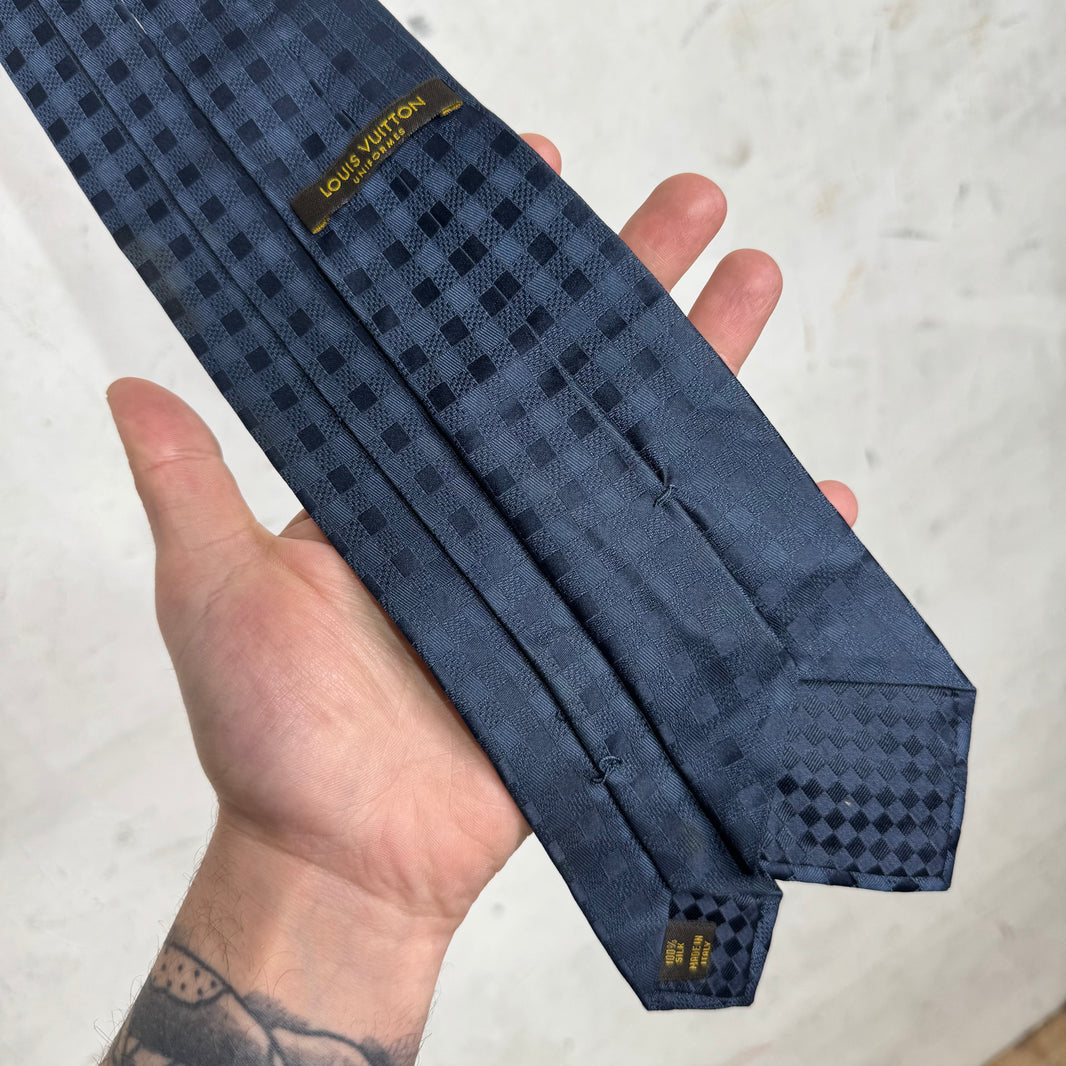 Louis Vuitton Uniform Gingham Pattern Tie