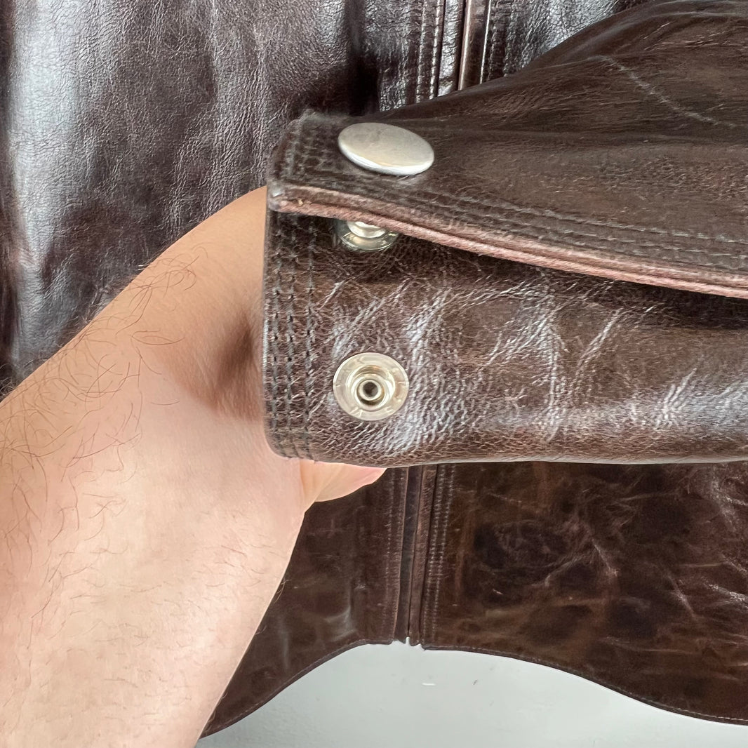 Stussy Brown Leather Garage Jacket