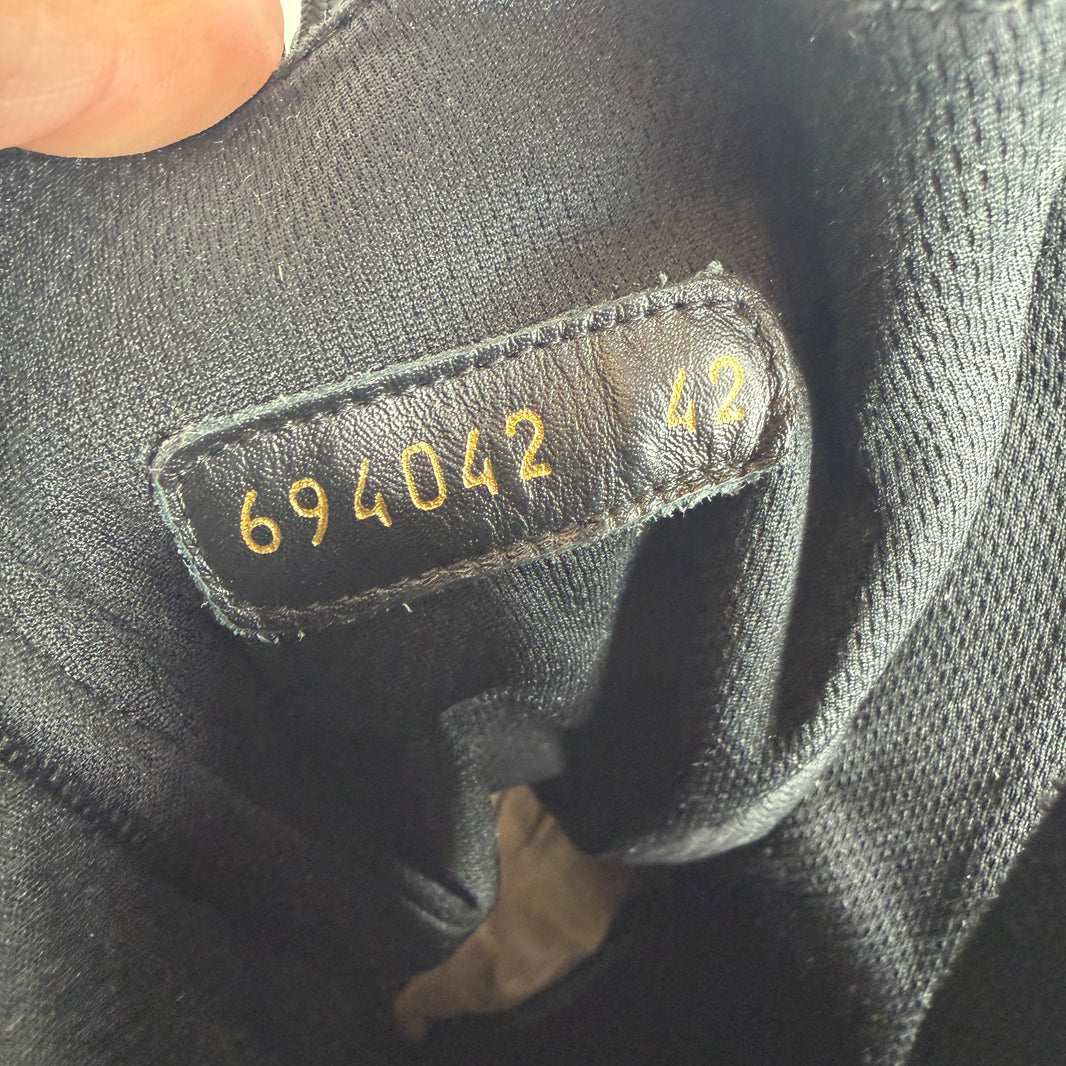 Balenciaga Black Canvas Strike Boots