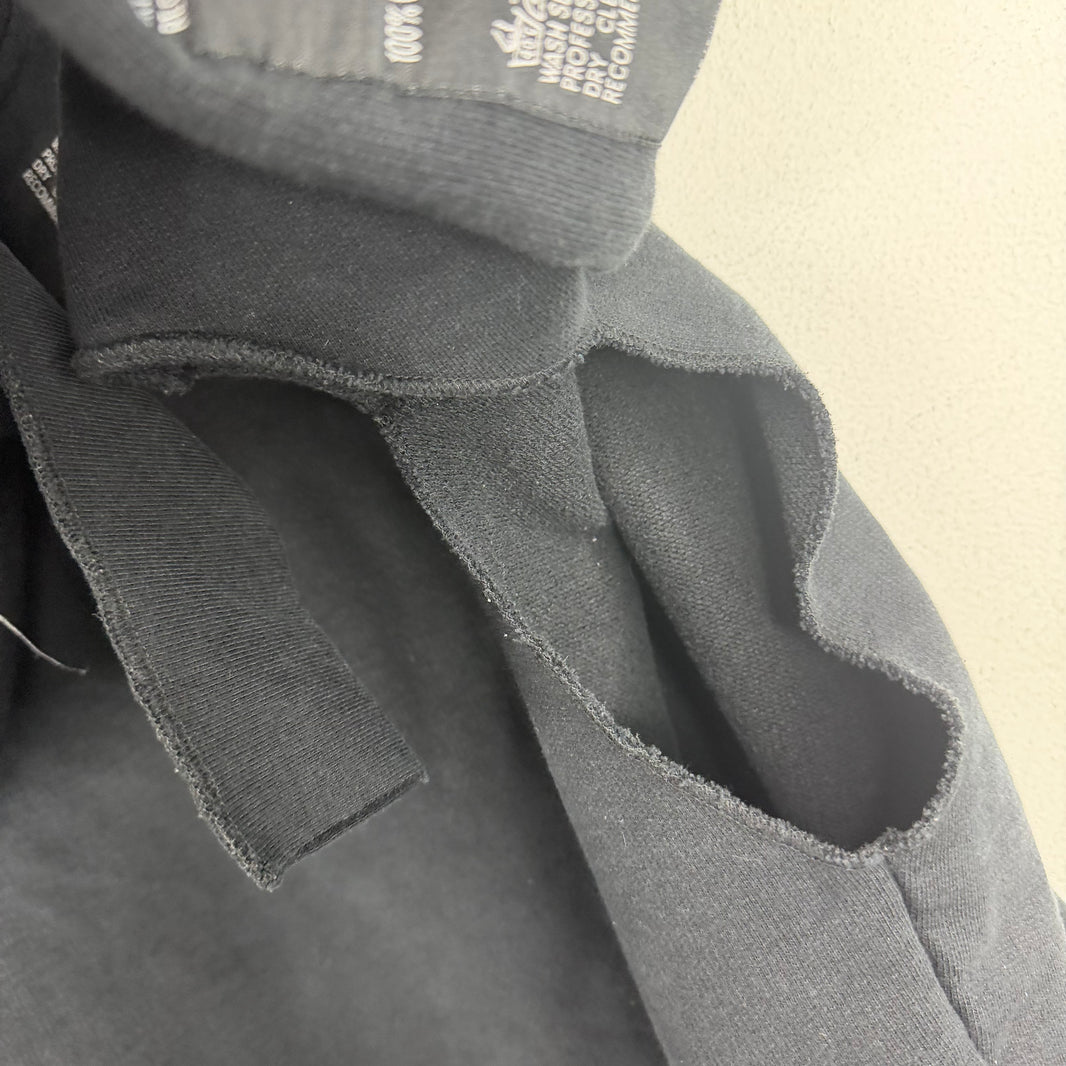 Vetements Cropped Long Washtag Hoodie