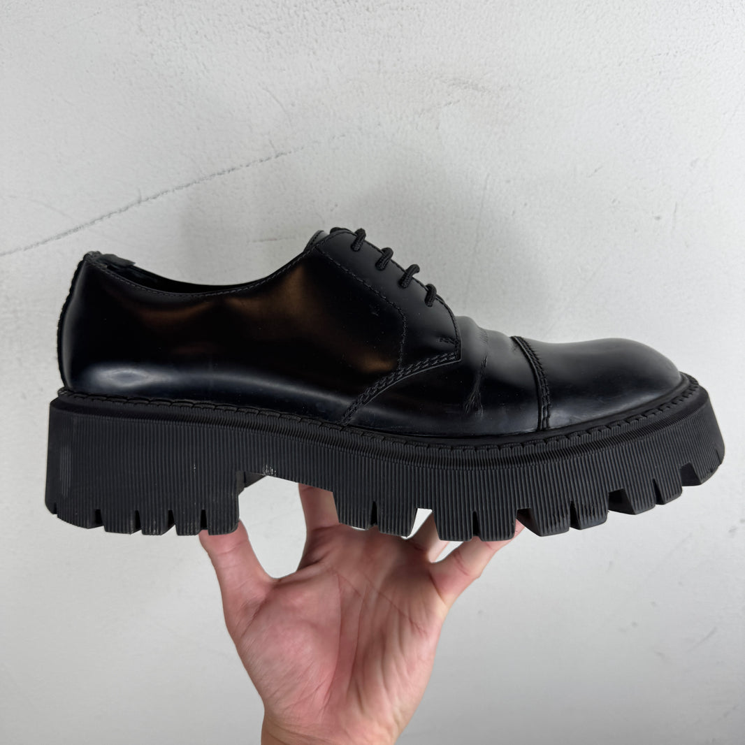 Balenciaga Black Tractor Derbies