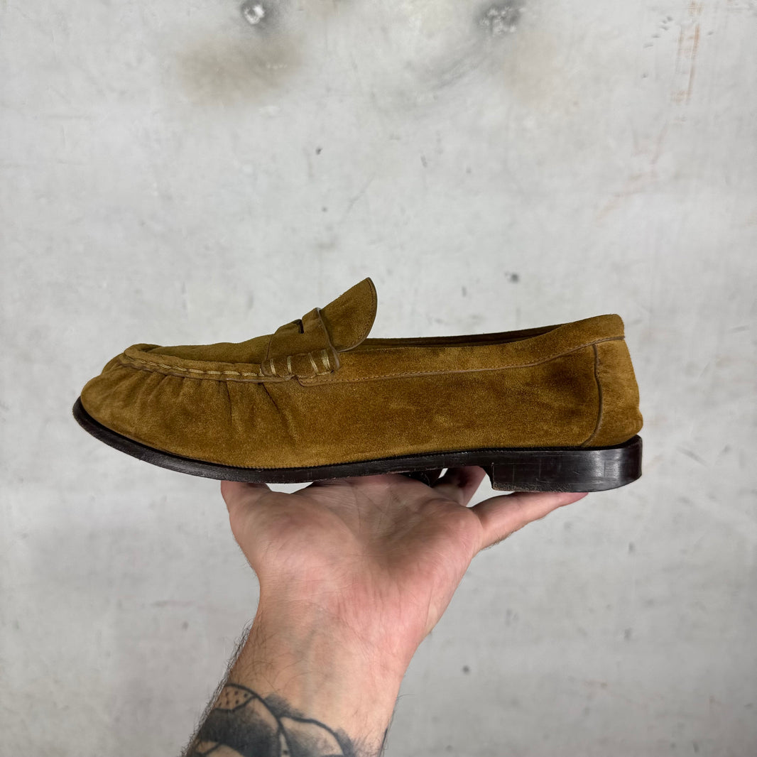 Saint Laurent Brown Le Suede Loafers