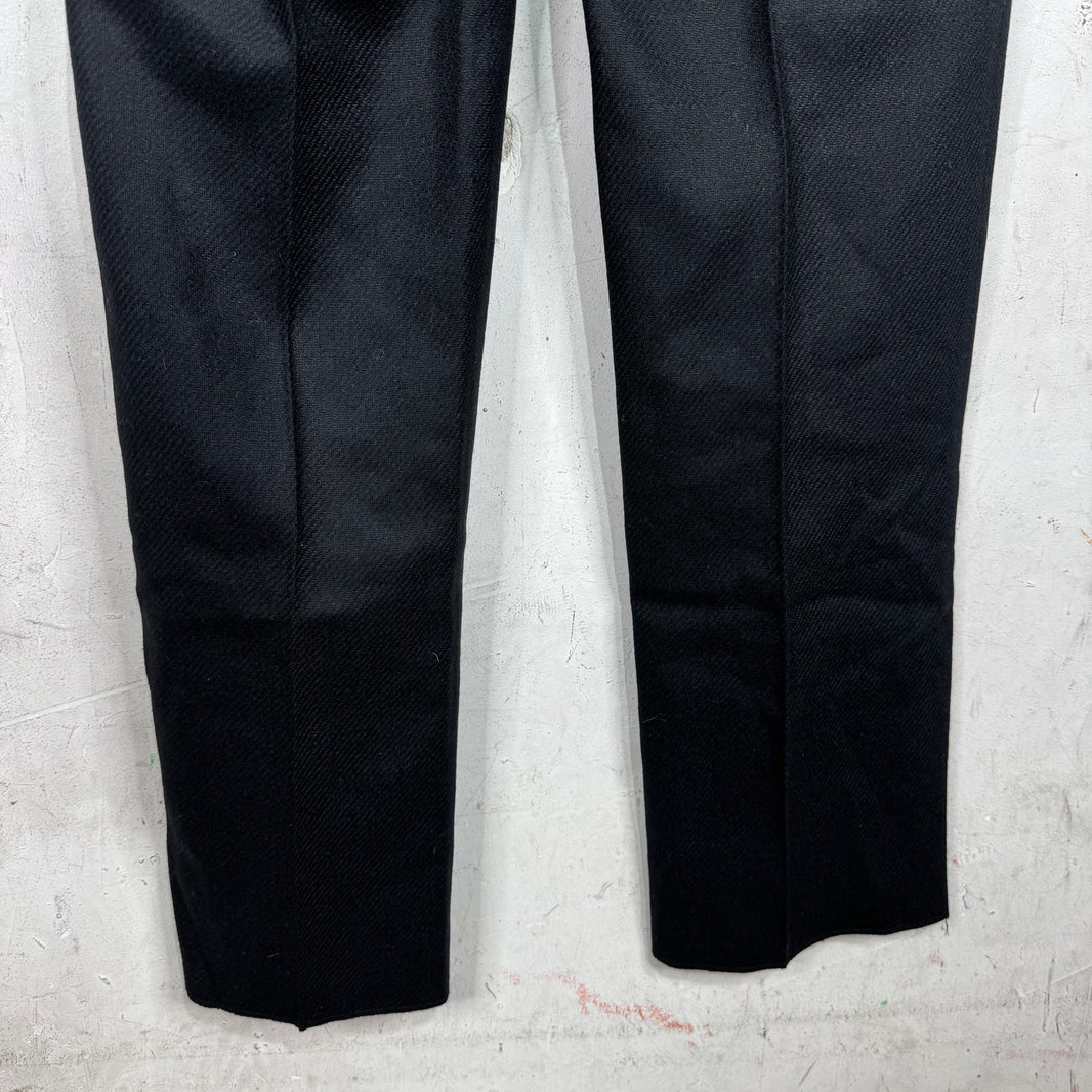 Thom Browne Black Long Wool Trousers