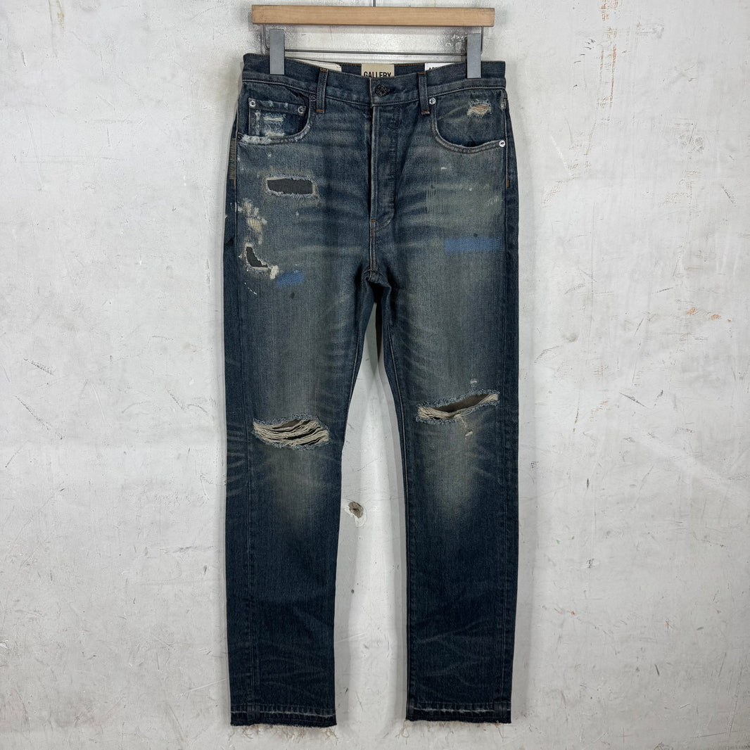 Gallery Dept Distressed Repaired Straight Jeans