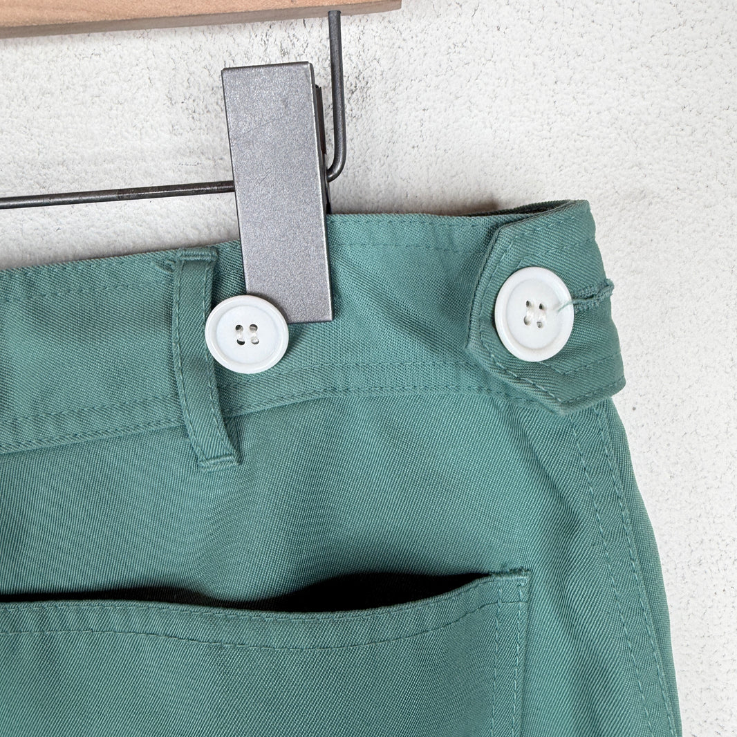 CDG Teal Button Waist Pants