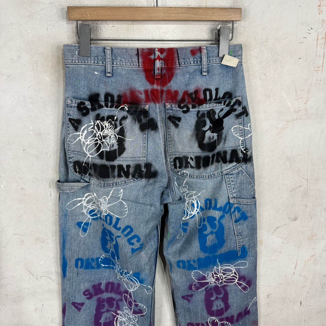 Skoloct Stencil Spraypaint Lee Jeans