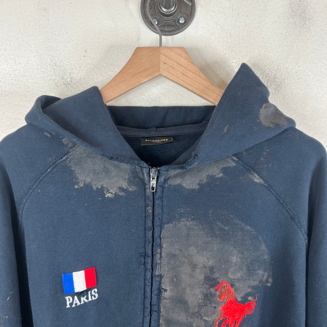 Balenciaga Mud Polo Zip Hoodie