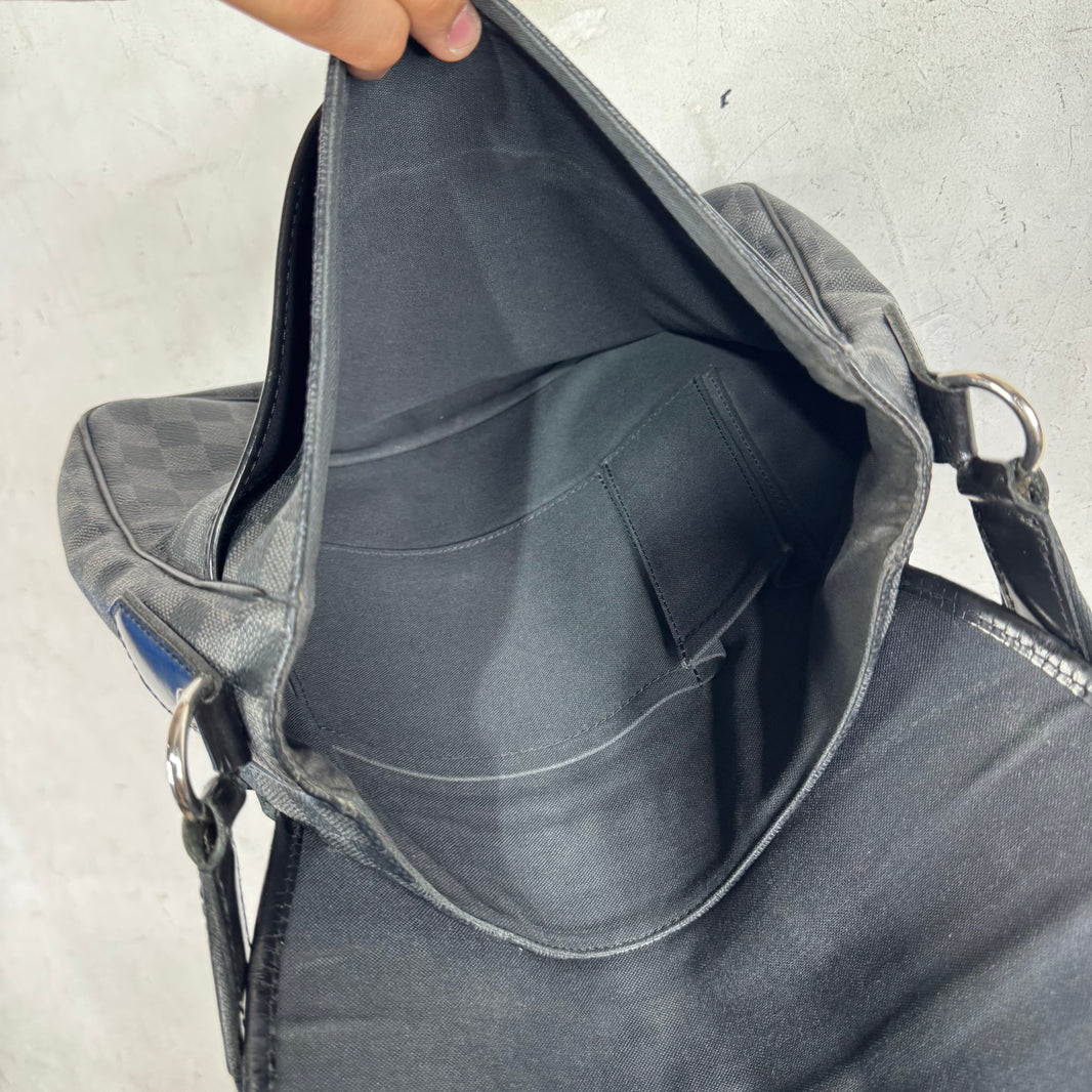 Louis Vuitton Black Damier Daniel Messenger Bag