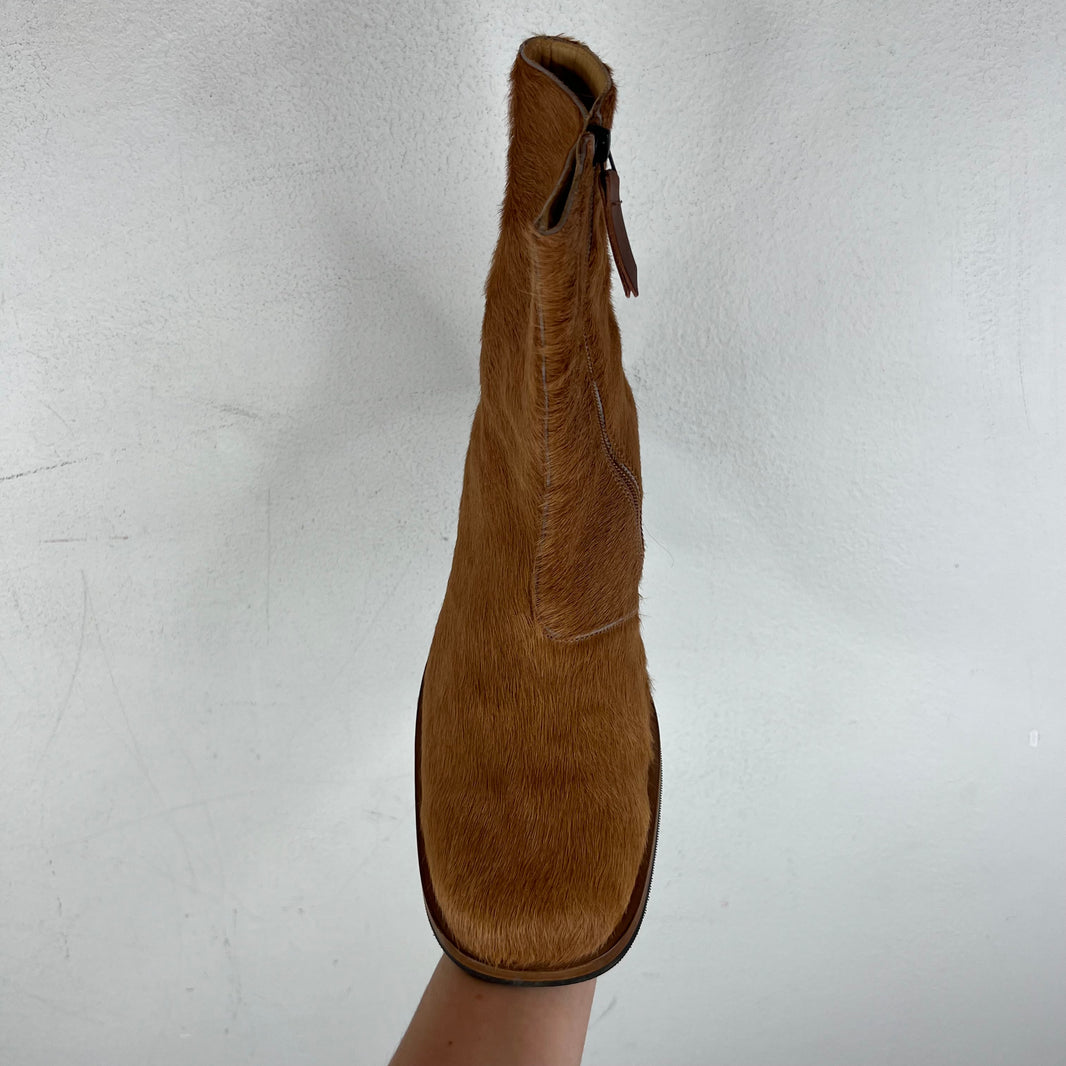 Our Legacy Pony Hair Caramel Camion Boots