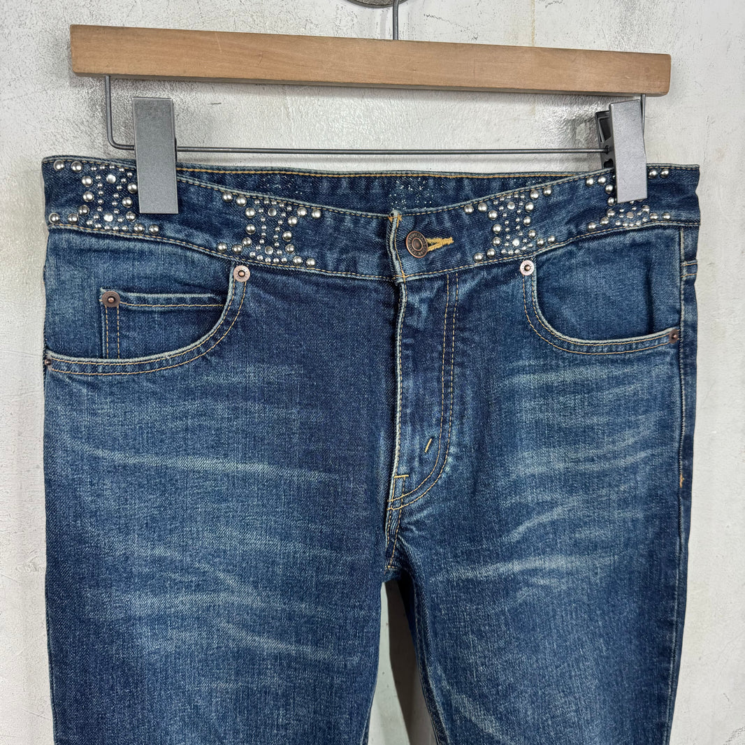 Celine Studded Waist Skinny Jeans