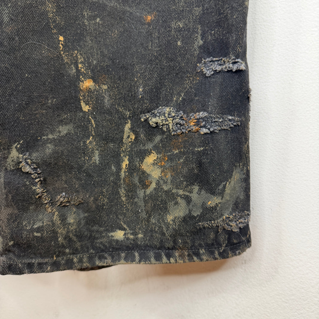 Balenciaga Mud Wash Destroyed Jeans